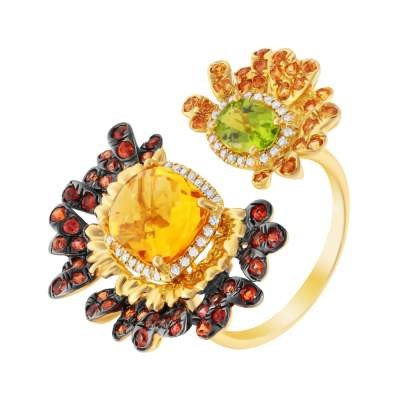 Кольцо с Сапфиром HF05469R-YCTPE_KO_OS_CT_PD_YG