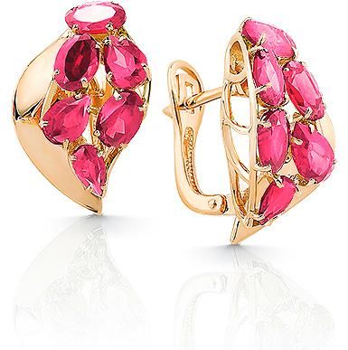 Серьги с корундами 2138200