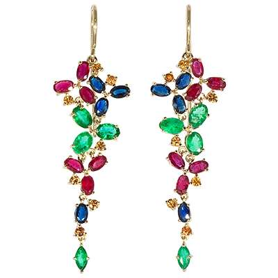 Серьги с сапфиром 755