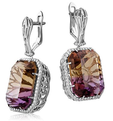 Серьги с аметринами 2480043