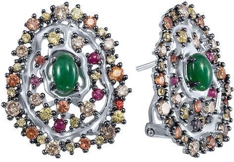 Серьги с изумрудами ME32125-BR-BS-RU-EM_DN_EM_OS_RU_YS_WG