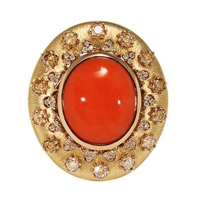 Кольцо с Кораллом aВенецияa