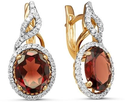 Серьги с Гранатами 2260546