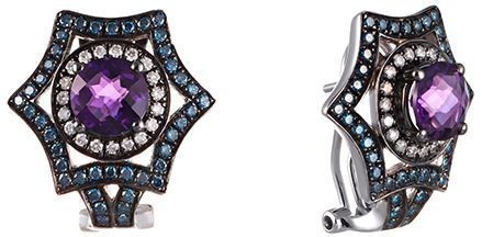 Серьги с аметистами ME30239P-2_SR_DL_AM_WG