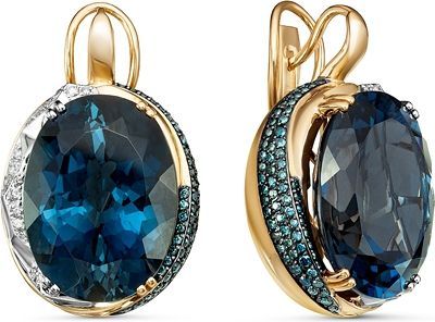 Серьги с топазами 2261341