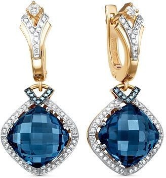 Серьги с топазами 2260538