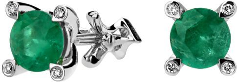 Серьги с изумрудами 01С628805-1
