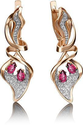 Серьги с рубинами 2440793