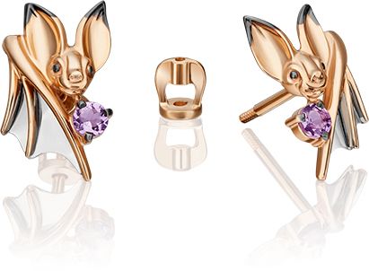 Серьги с аметистами 2445003