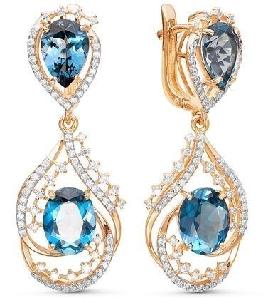 Серьги с топазами 2260184