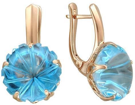 Серьги с топазами 01С317919-1