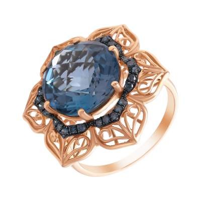 Кольцо с Топазом-Лондон MR34682P-12_KO_DL_LT_YG