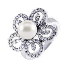 Кольцо с Жемчугом R27629_WP_WG