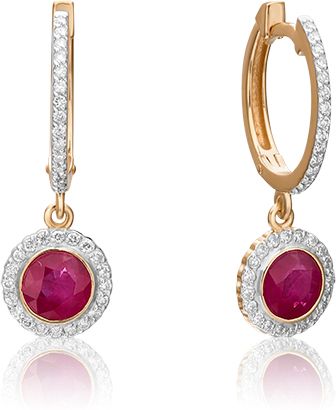 Серьги с рубинами 2443124