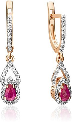 Серьги с рубинами 2444417