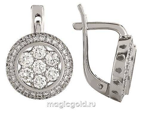 Серьги с бриллиантами 96348