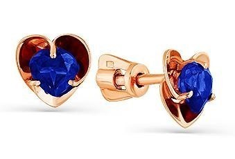 Серьги с корундами 2139705