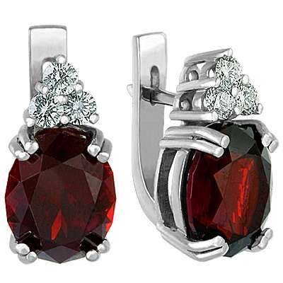 Серьги с Гранатами 280