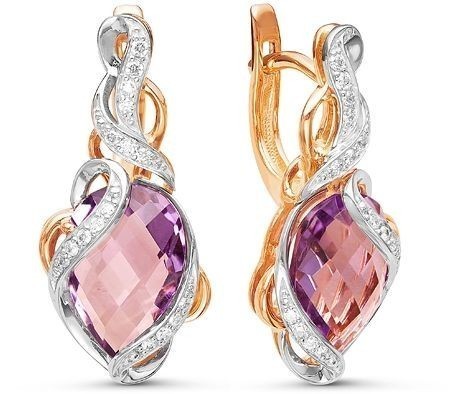 Серьги с аметистами 2260566