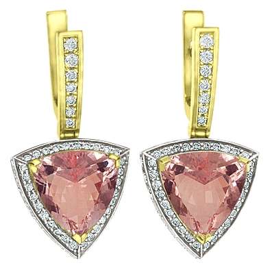 Серьги с морганитом 713