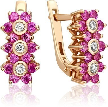 Серьги с рубинами 2442907