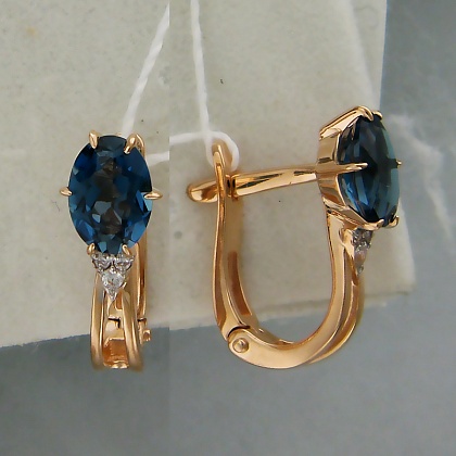 Серьги с топазами С16С313089ТЛ
