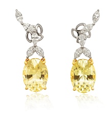 Серьги Е9Небесные фонарики9Т c Гелиодором