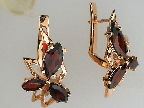 Серьги с Гранатами 45С312383