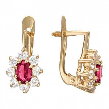 Серьги с Гранатами 01С210584-1
