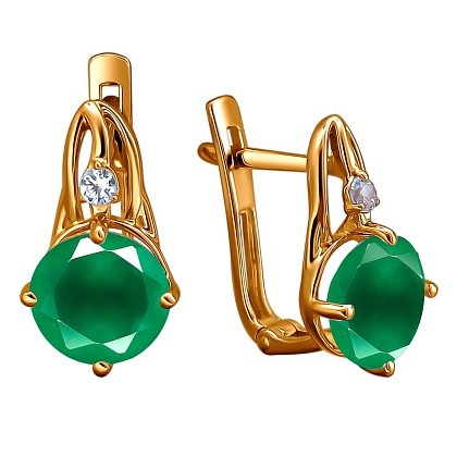 Серьги с агатами 01С4112178-1