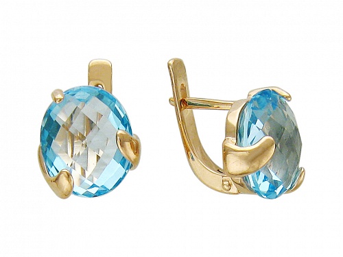 Серьги с топазами Н6С310845