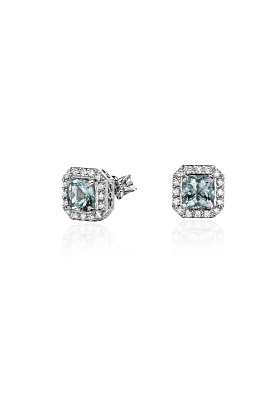 Серьги с аквамаринами 01С6214252-4