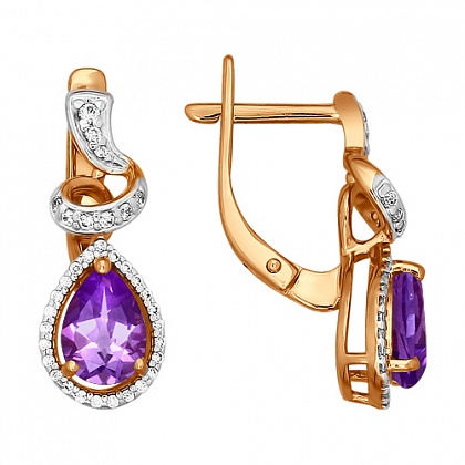 Серьги с аметистами 722458