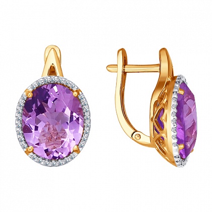 Серьги с аметистами 723956