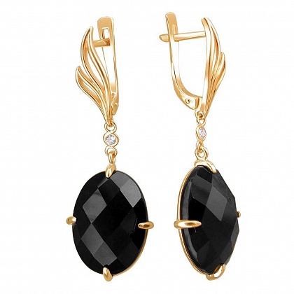 Серьги с агатами 01С4110119-1