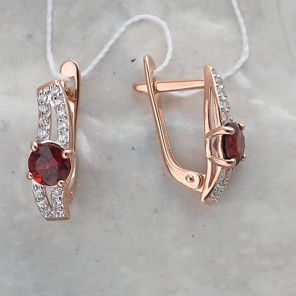 Серьги с Гранатами 01С3111280-2