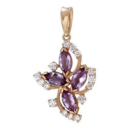 Подвеска с аметистами 01П313202-3