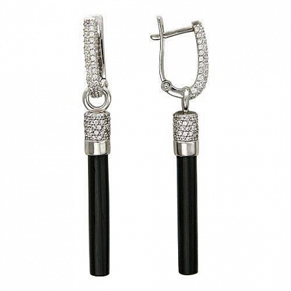 Серьги с агатами 01С425114-1