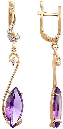 Серьги с аметистами 2184305