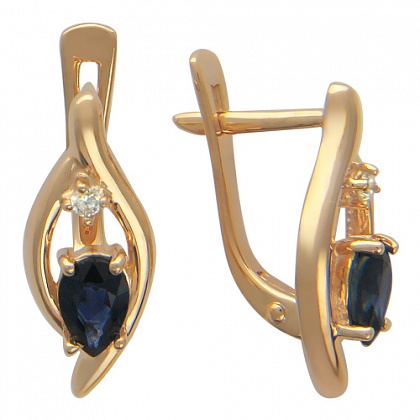 Серьги с рубинами 01С614225