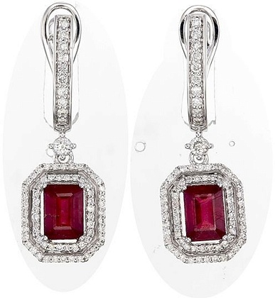 Серьги с рубинами 2150969