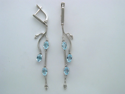 Серьги с топазами 01С323492