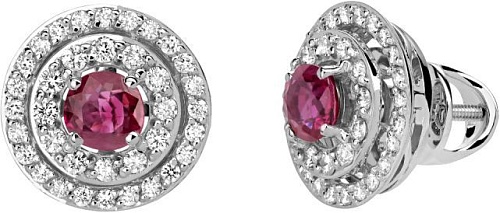 Серьги с рубинами 01С6212917-3