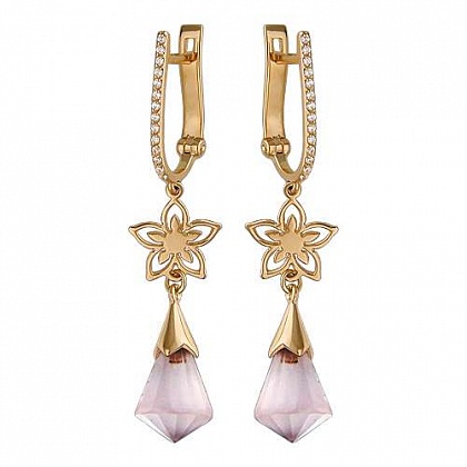 Серьги с кварцем 01С317897