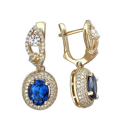 Серьги с сапфиром 01С648455-2