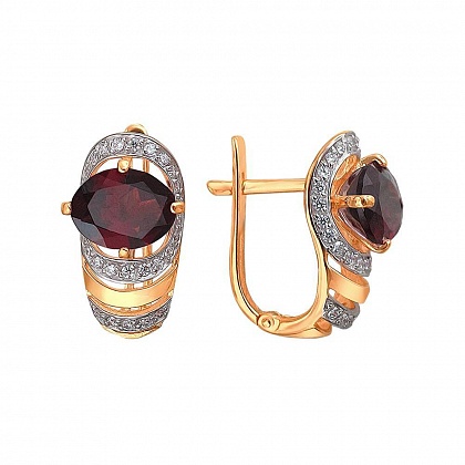 Серьги с Гранатами 01С3111274-2