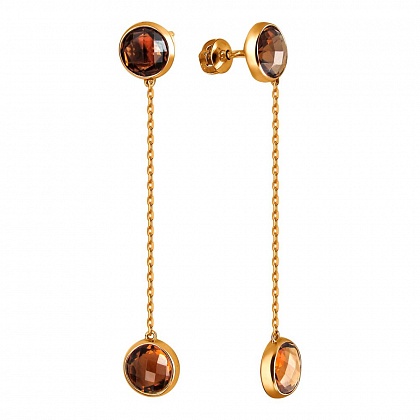 Серьги с кварцем 01С315070-5