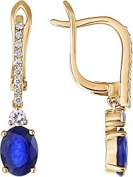 Серьги с сапфиром B-53010-H