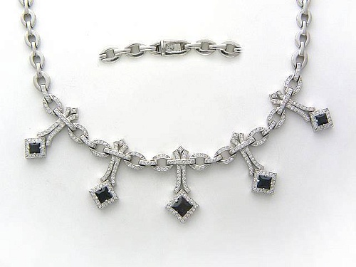 Колье с Сапфиром 01Л670655-1