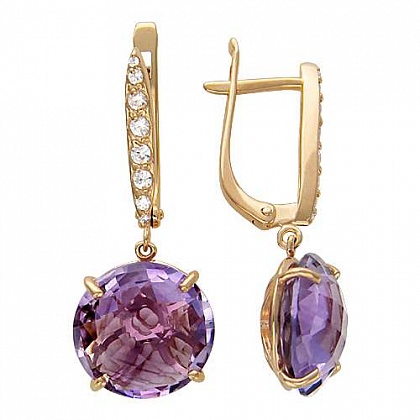 Серьги с кварцем 01С315109